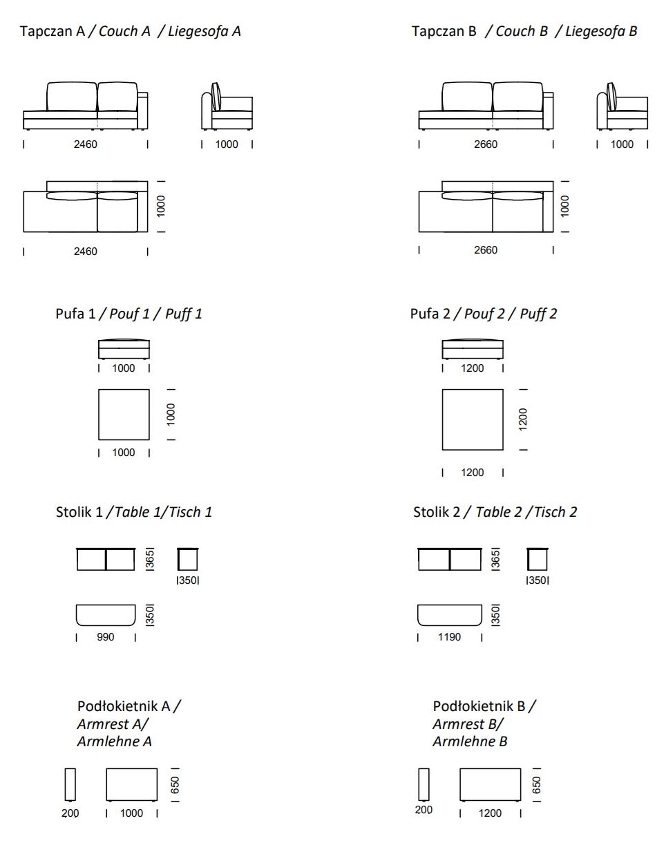 Ткань диван Nobonobo Raksa ARCH-00035430 - Вид №13