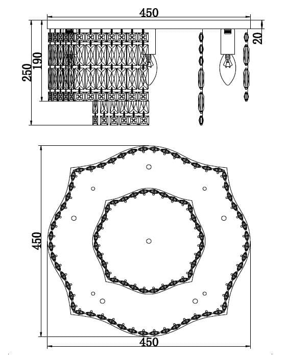 Потолочный светильник с кристаллами Maytoni ARCH-00031289 - Вид №3