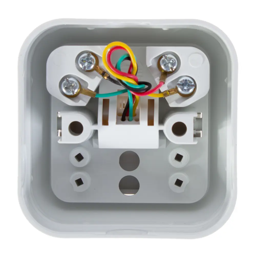 Телефонная розетка накладная Makel Siva Ustu RJ11, цвет белый STLM-2172420 - Вид №2