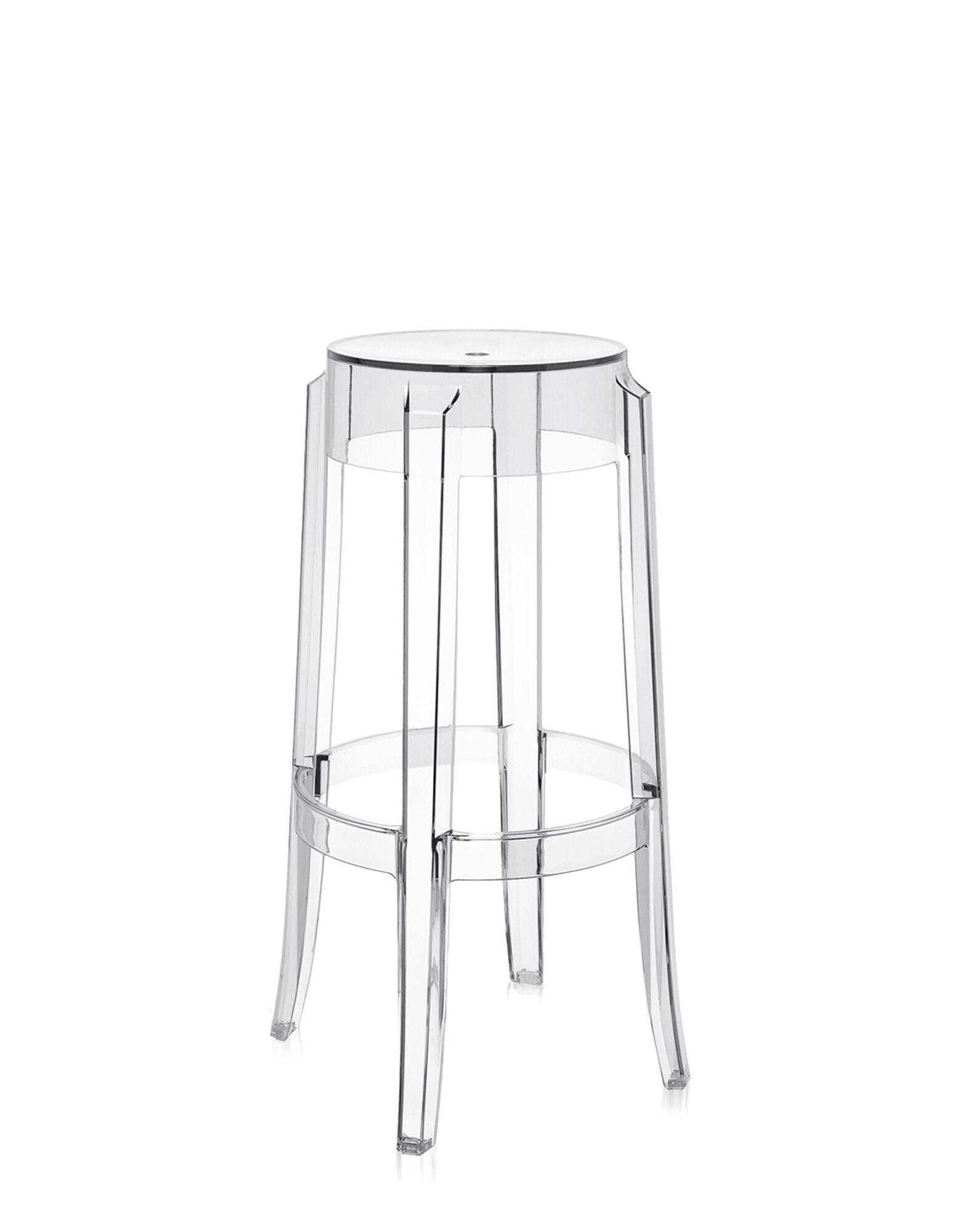 Высокий штабелируемый стул из поликарбоната с подставкой для ног Kartell CHARLES GHOST ARCH-00063123 - Вид №5