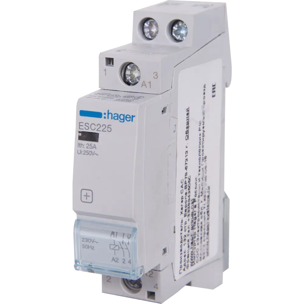 Контактор Hager ESC225 25 A STLM-2170224