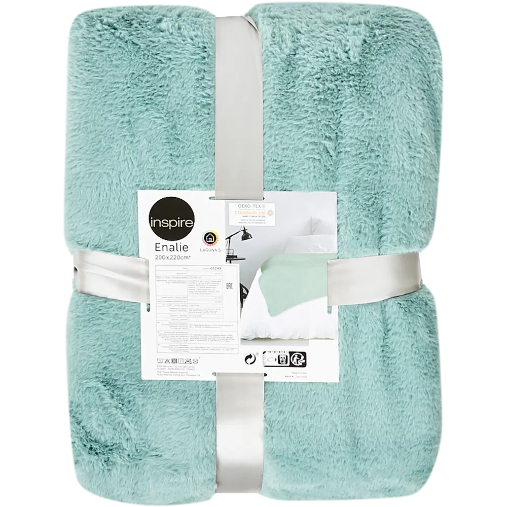 Плед Inspire Enalie Laguna 5 200х220 см полиэстер цвет светло-бирюзовый STLM-2014469 - Вид №3