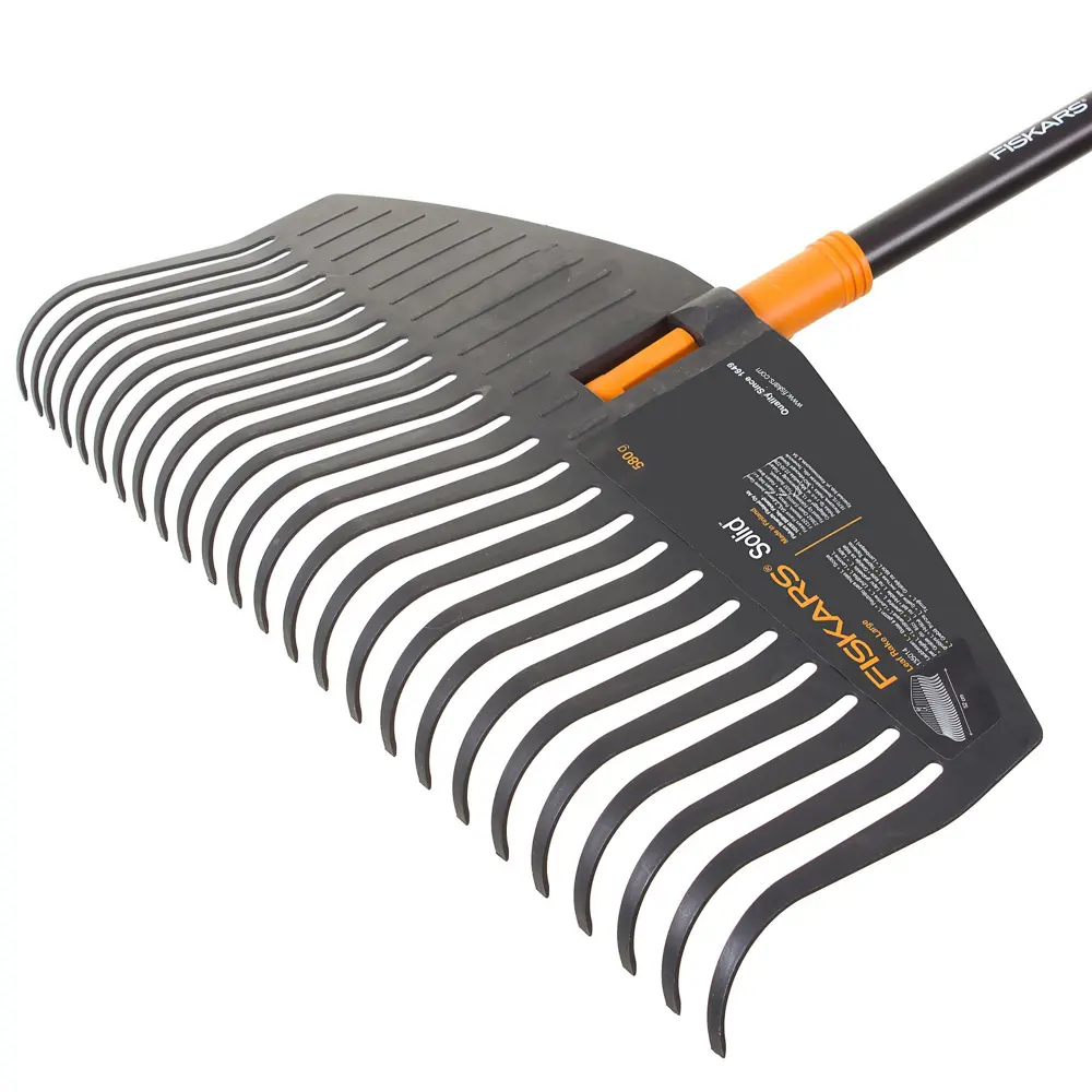 Грабли веерные Fiskars 25 зубьев 171 см пластик, с черенком STLM-2082600 - Вид №1