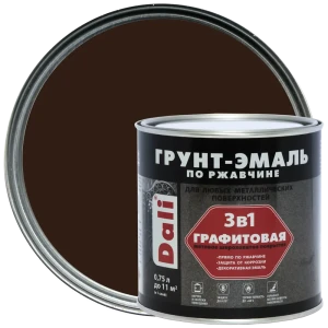 Грунт-эмаль по ржавчине 3 в 1 Dali графитовая цвет темная медь 0.75 л