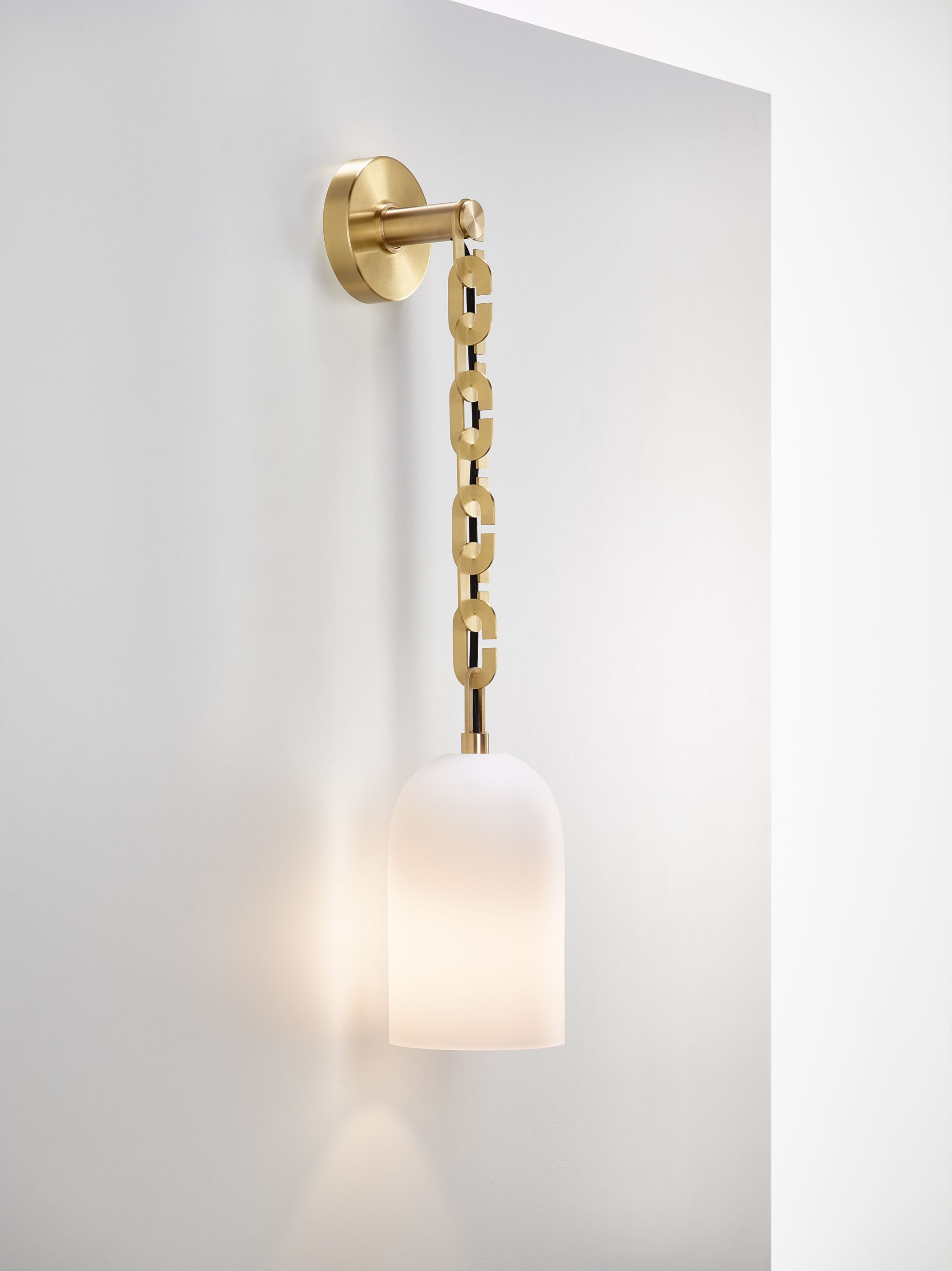 Светодиодный настенный светильник из дутого стекла и латуни SkLO купол ARCH-00051320 - Вид №9