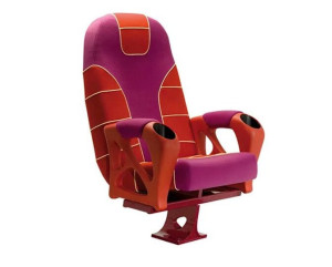 Кресло для кинотеатра с откидной спинкой из ткани