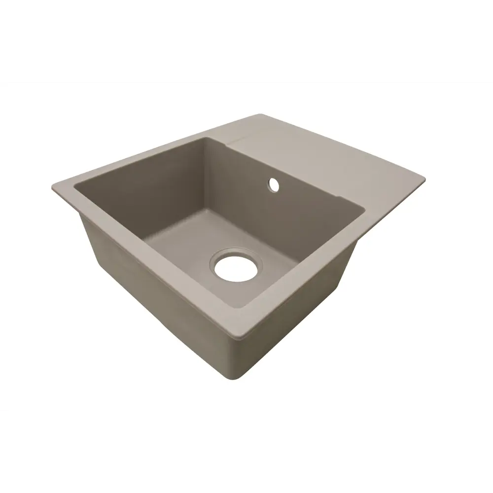 Мойка для кухни врезная KONSENSA 48x60 см глубина чаши 20 см кварц цвет серый Lm 60x48 STLM-2007195 - Вид №3
