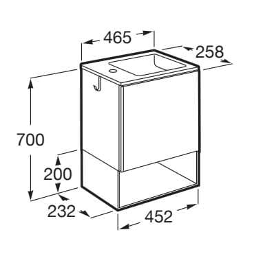 Деревянный напольный умывальник с держателем для полотенец Roca UNIK 852008 ARCH-00047665 - Вид №7