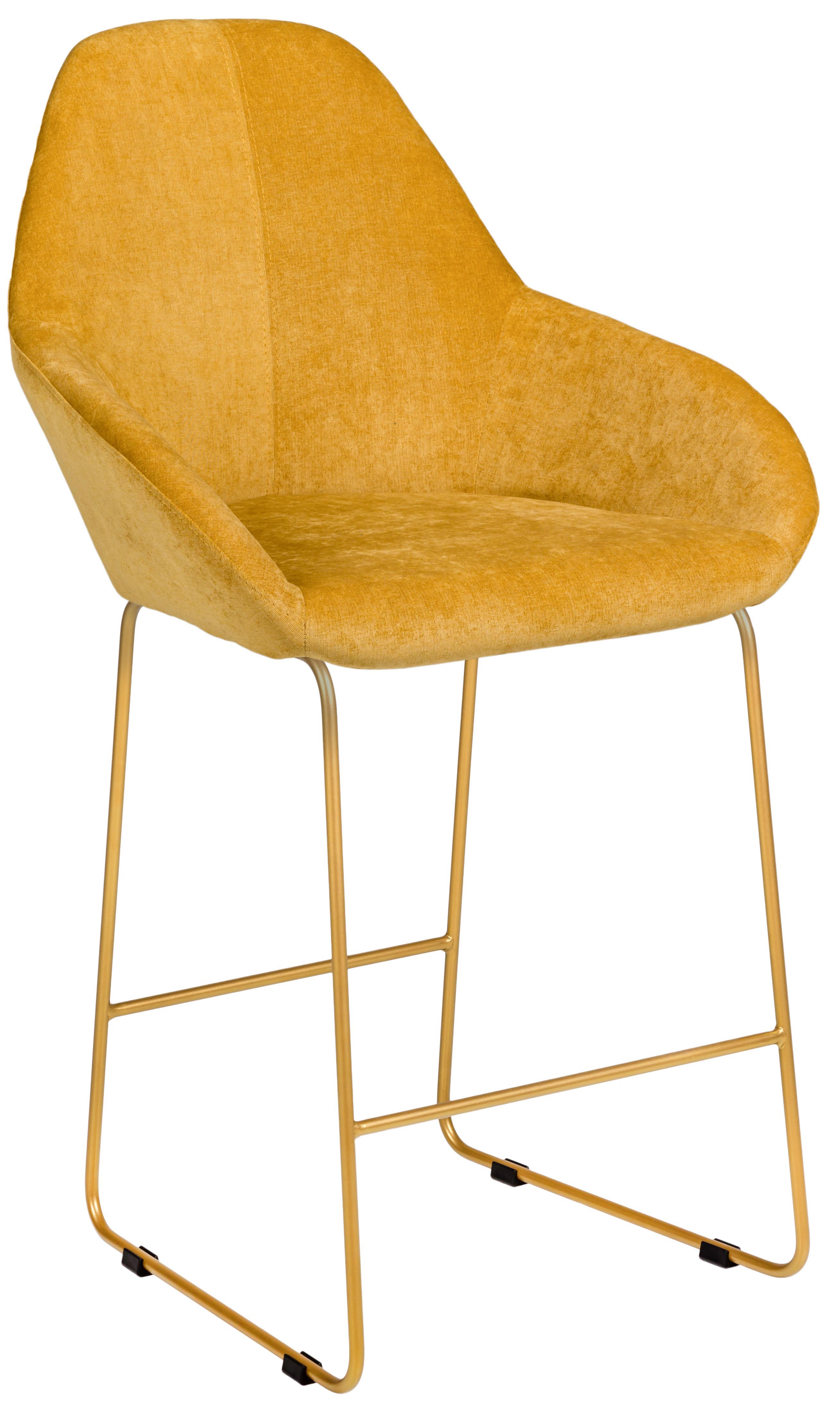 91063246 Барный стул Kent 58.5x114x59.5 см цвет желтый/золотой STLM-0463891 R-HOME