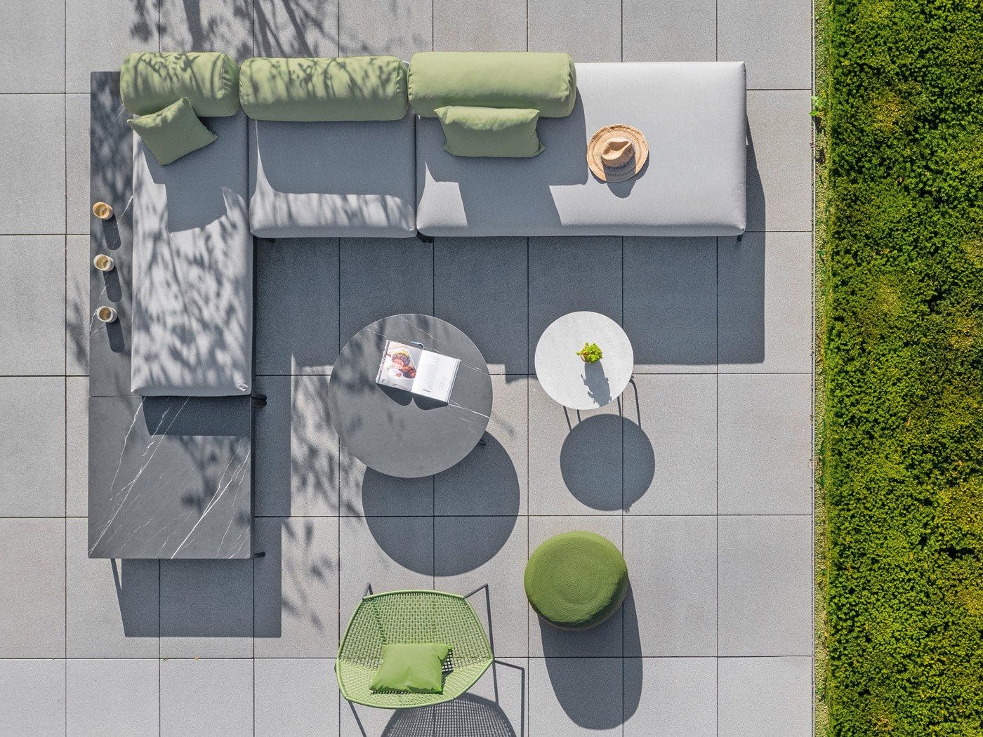 Садовая скамейка из ткани и алюминия FISCHER MÖBEL Kairos ARCH-00077075 - Вид №1