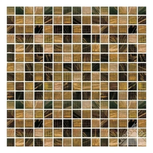 Мозаика стеклянная Саламандр G34, коричневая, 32,7х32,7 см, 1,07 м2