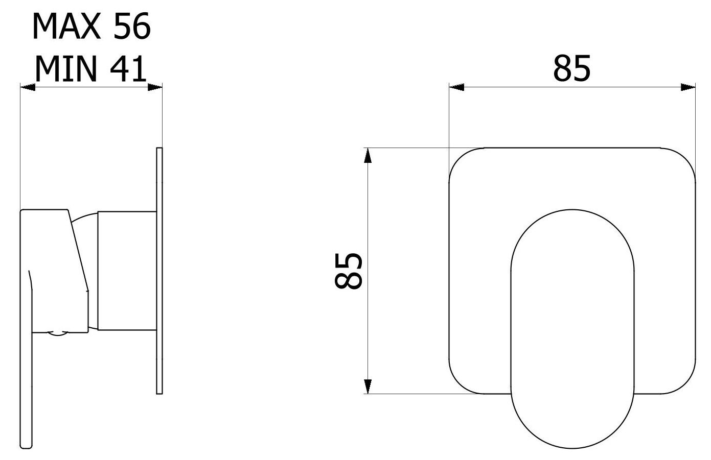 Односторонний настенный смеситель IB Superbox ARCH-00139026 - Вид №3