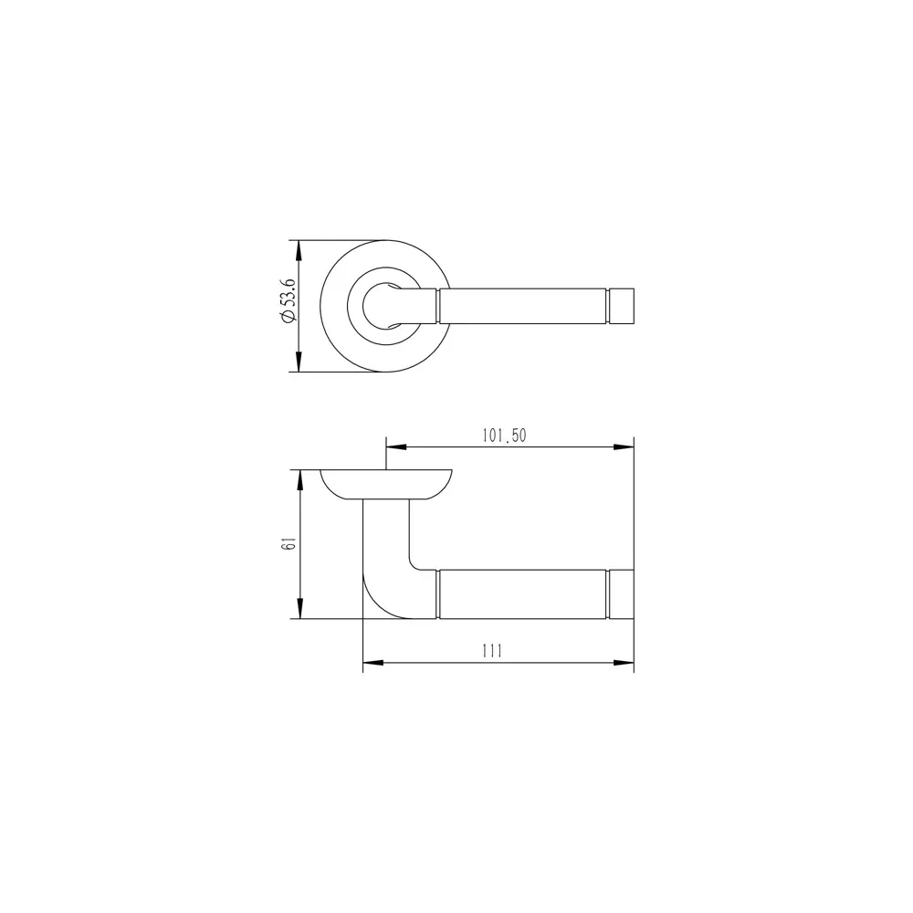 Дверная ручка на розетке Edson EDS-01-Z01 без запирания цвет золото STLM-2050560 - Вид №4