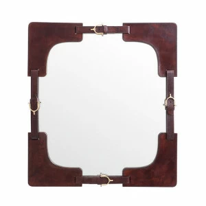 Зеркало квадратное коричневое с ремнями Splender от Eicholtz EICHHOLTZ ДИЗАЙНЕРСКИЕ, EICHHOLTZ 062601 Коричневый
