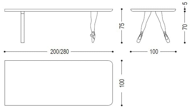 Прямоугольный стол из массива дерева Riva 1920 IN PUNTA DI PIEDI ARCH-00091846 - Вид №2