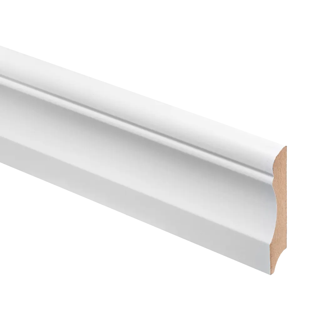 Santreyd Плинтус напольный МДФ белый 16x80x2400 мм для эстетичной отделки 85881218 STLM-0065872