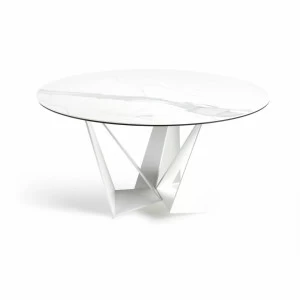 Обеденный стол круглый мраморный белый CT2061R-Marm-Blanco от Angel Cerda ANGEL CERDA CT2061R 00-3865622 Белый