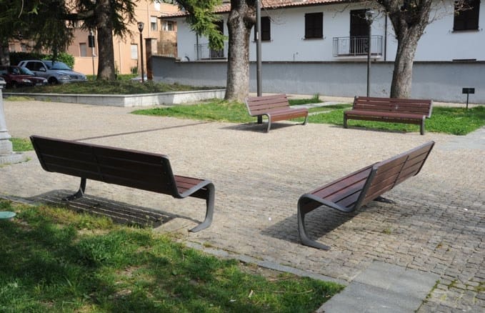 Деревянная скамья со спинкой Neri Carya ARCH-00069265 - Вид №2