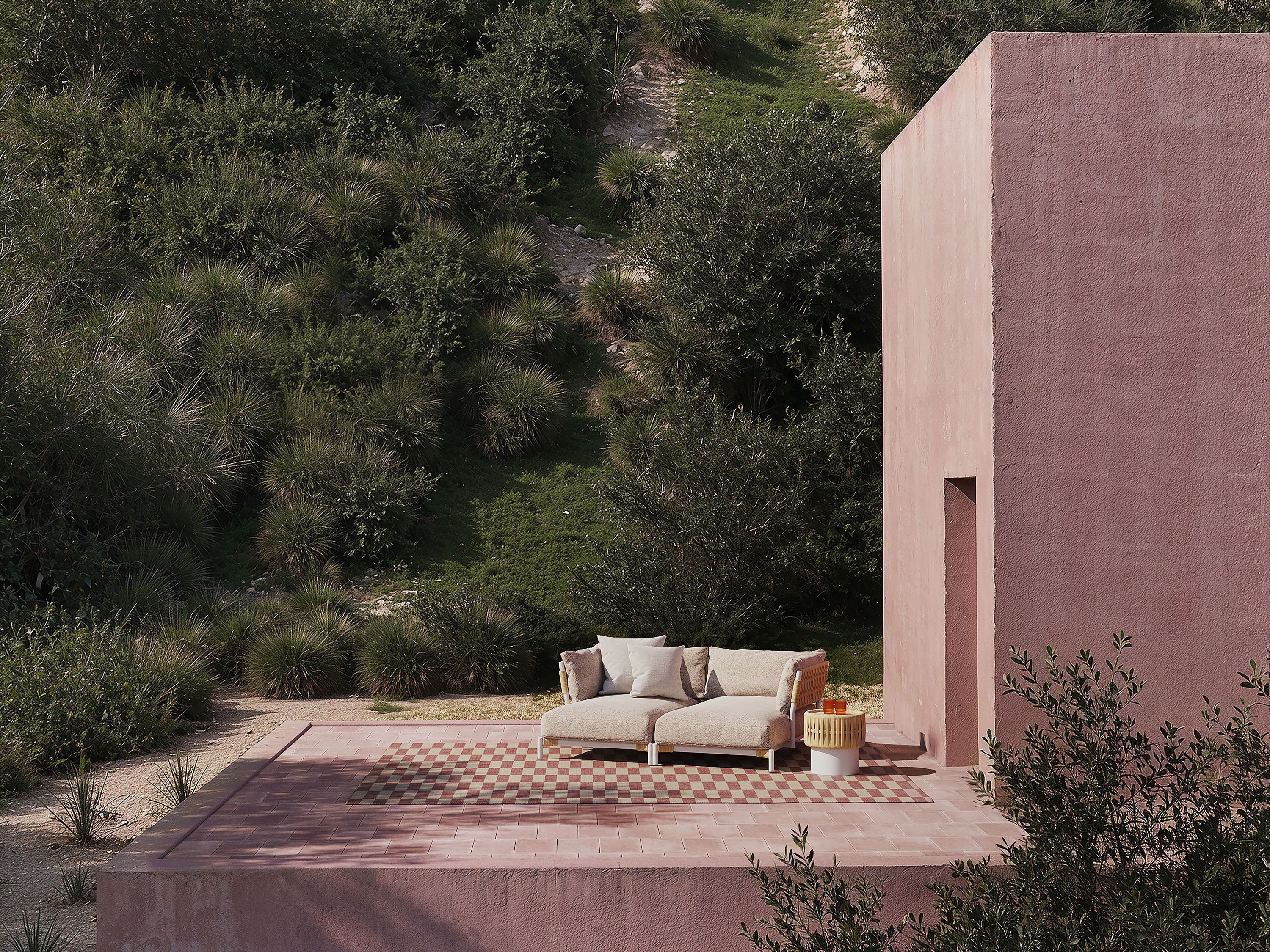 Угловое садовое кресло из ткани Andreu World Brezal ARCH-00070094 - Вид №3