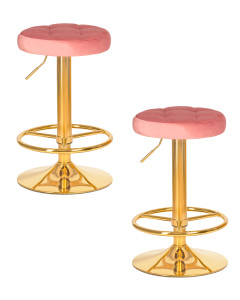 90813029 Комплект барных стульев 2 шт Bruno gold lm-5008 36x83x36 цвет розовый STLM-0393945 DOBRIN