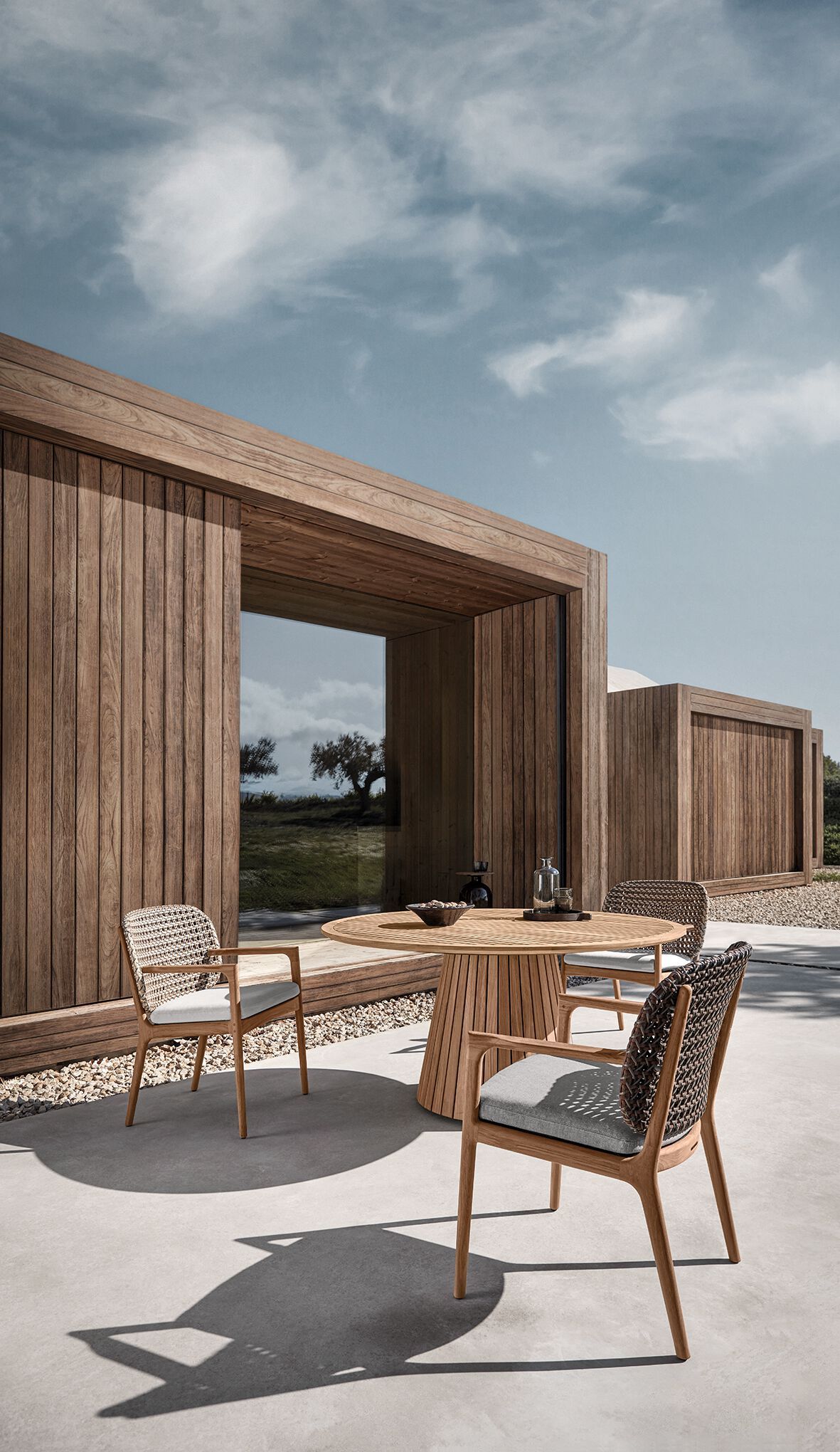 Плетеный и ТИК садовый стул с подлокотниками Gloster ARCH-00135262 - Вид №4