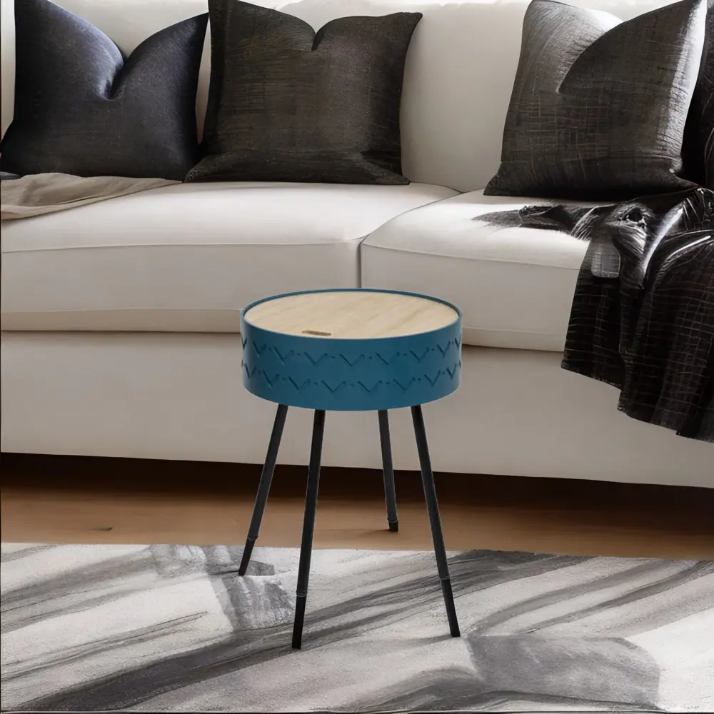 Столик журнальный «Shiro» цвет синий Atmosphera STLM-2163650 - Вид №5