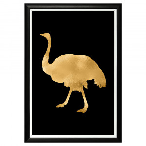 896523252_1818 Арт-постер «Золотой страус» Object Desire
