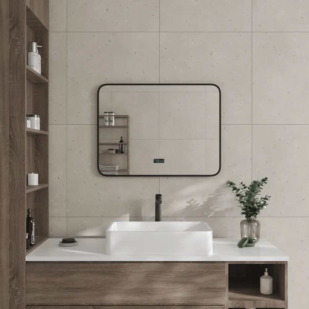 Зеркало для ванной Drive 80x60 см с подсветкой черный кант 89373642 STLM-2121838 Santreyd - Вид №10