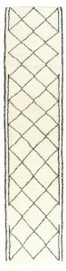 AFOLKI Прямоугольный шерстяной коврик с длинным ворсом и геометрическими мотивами Beni ourain Taa1228be