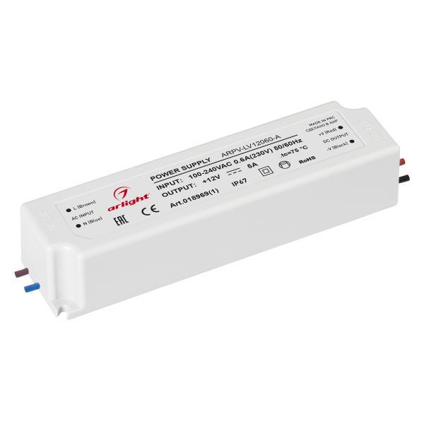 018969(1) Блок питания 12060 12V 60W IP67 5A Arlight ARPV-LM