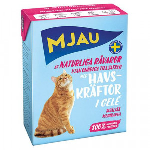ПР0040562 Корм для кошек мясные кусочки в желе с лангустом конс. MJAU