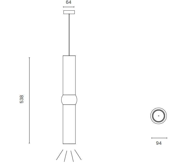 Дуб светодиодный подвесной светильник OBLURE Lightbone ARCH-00039598 - Вид №7