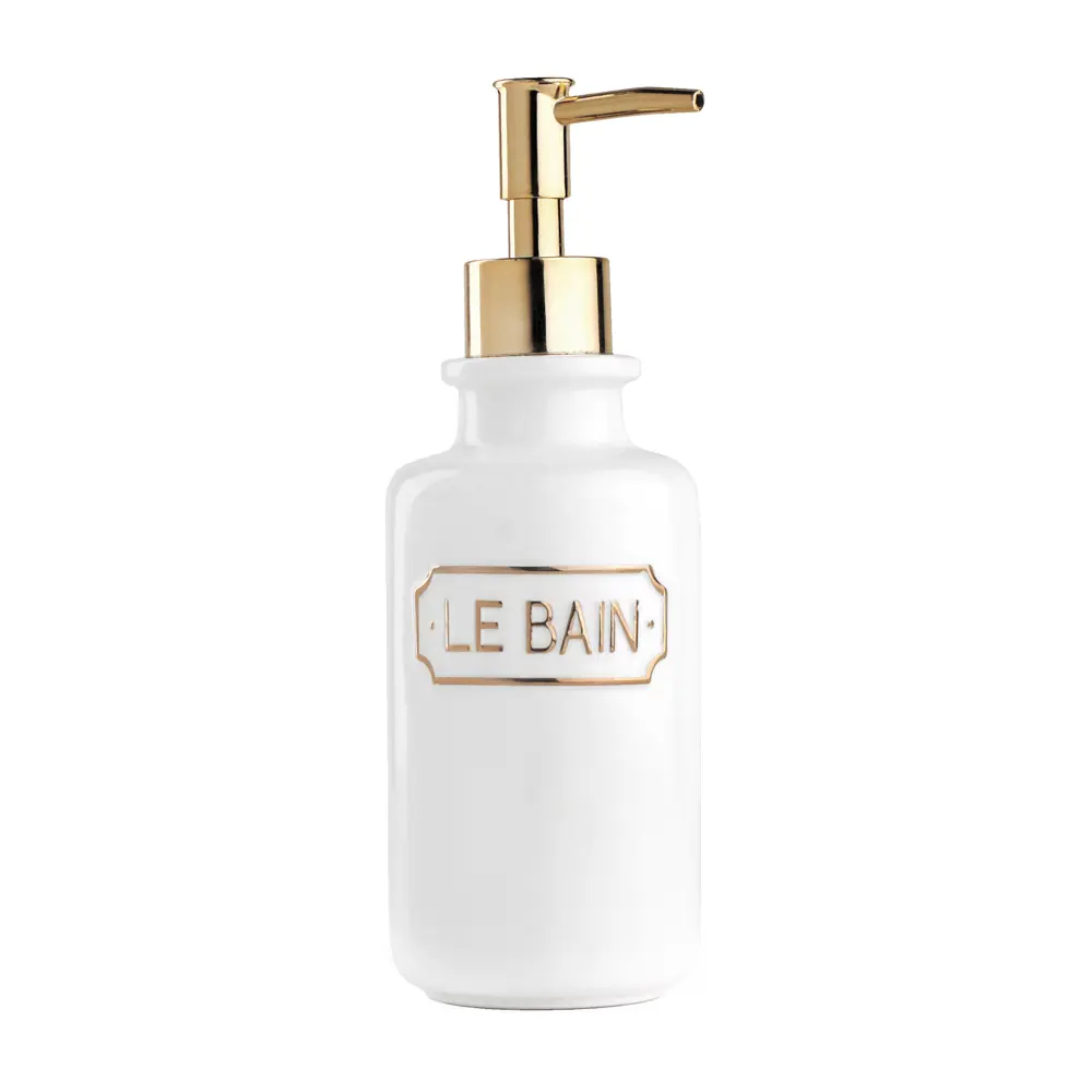 Дозатор для жидкого мыла Wess Le Bain Blanc цвет золотой 82260745 STLM-2209868