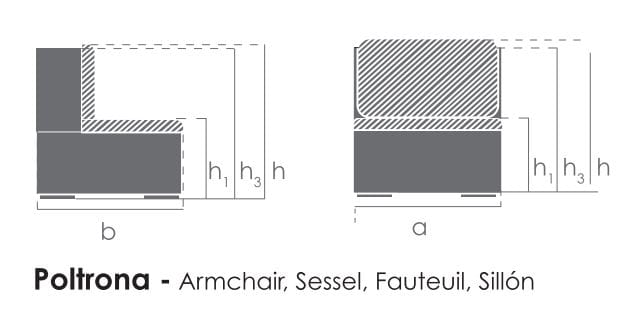Тканевое вращающееся кресло с подлокотниками BIZZOTTO JULIENNE ARCH-00085188 - Вид №13