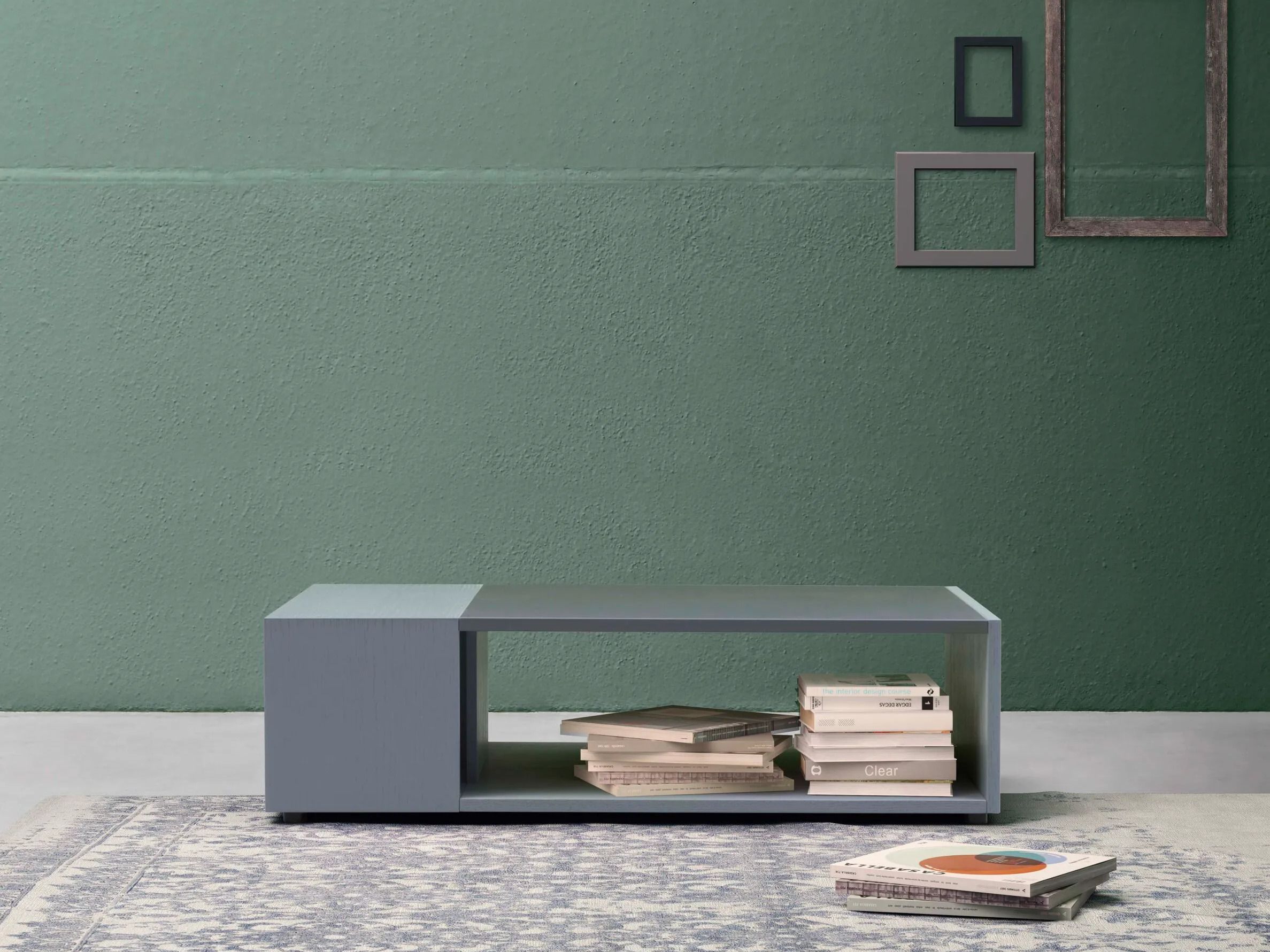 Деревянный прямоугольный журнальный столик с отсеком для хранения Alf DaFrè NORMAN ARCH-00064027 - Вид №1