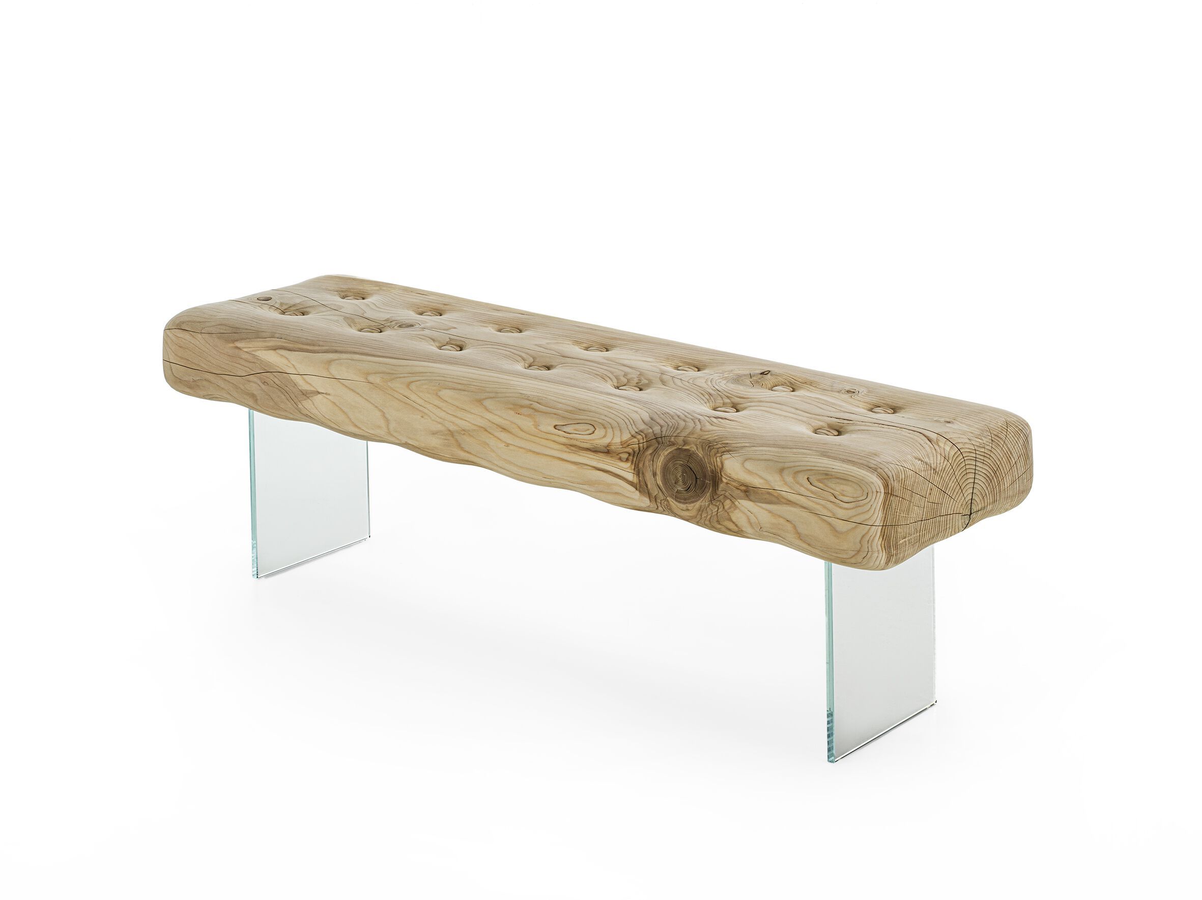 Кедровая и стеклянная скамейка Riva 1920 GIACINTO ARCH-00024609 - Вид №1