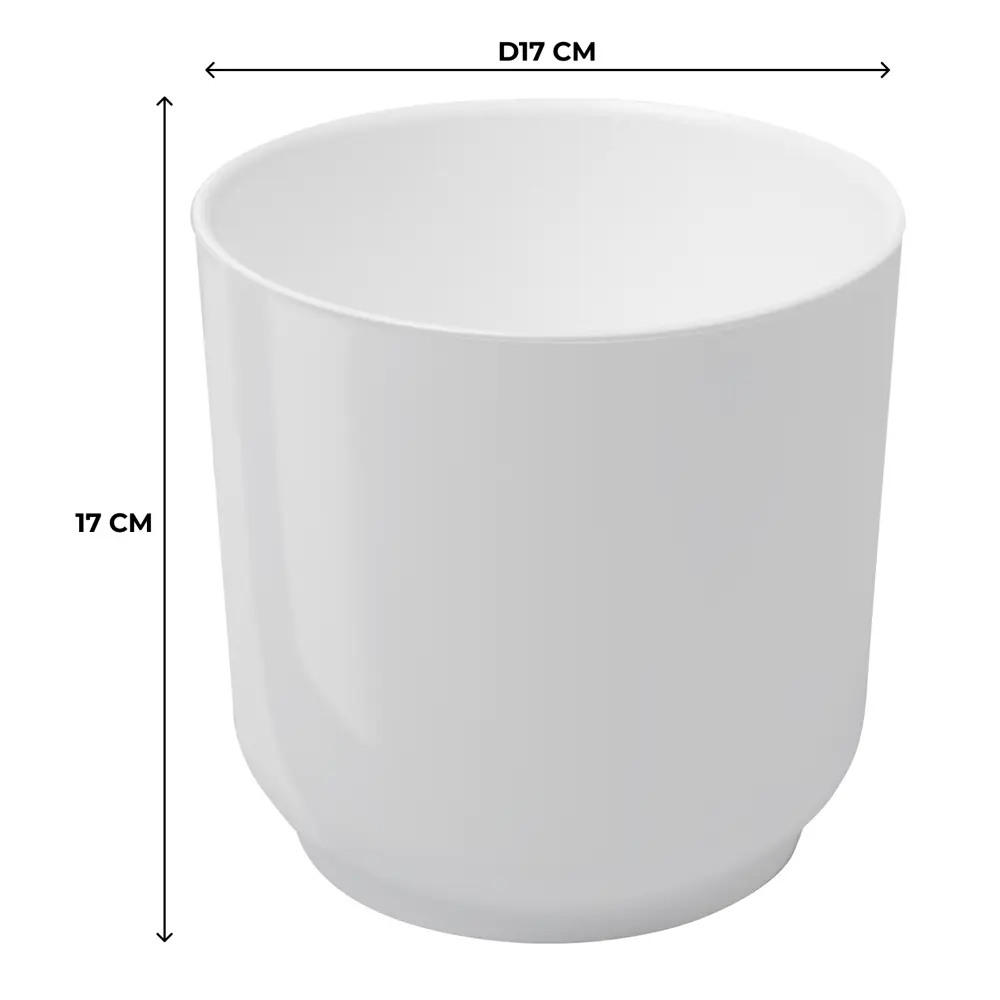 Кашпо Evergreen Design Дельта 17x17x17 см v3.2 л пластик белый STLM-2081175 - Вид №3