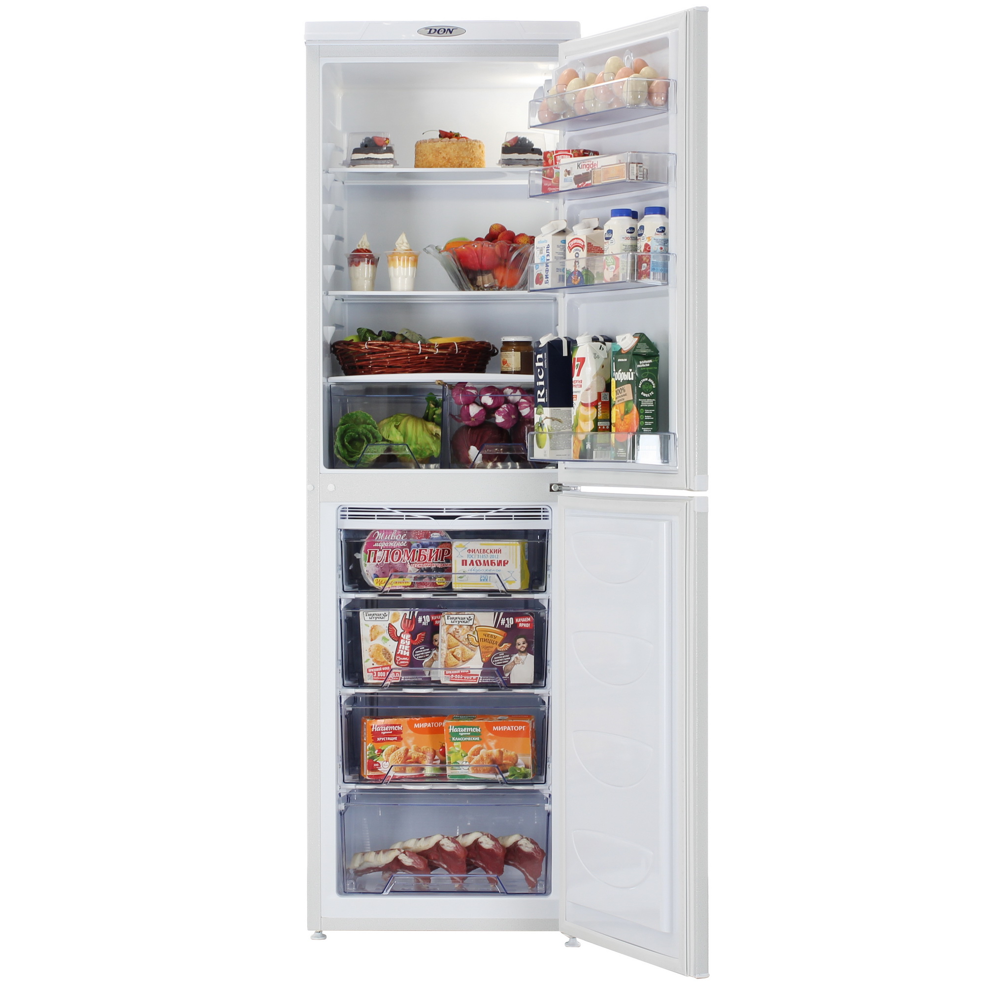 1393750 Холодильник с морозильником   DON R-296 K белый STDN-0150655 - Вид №5