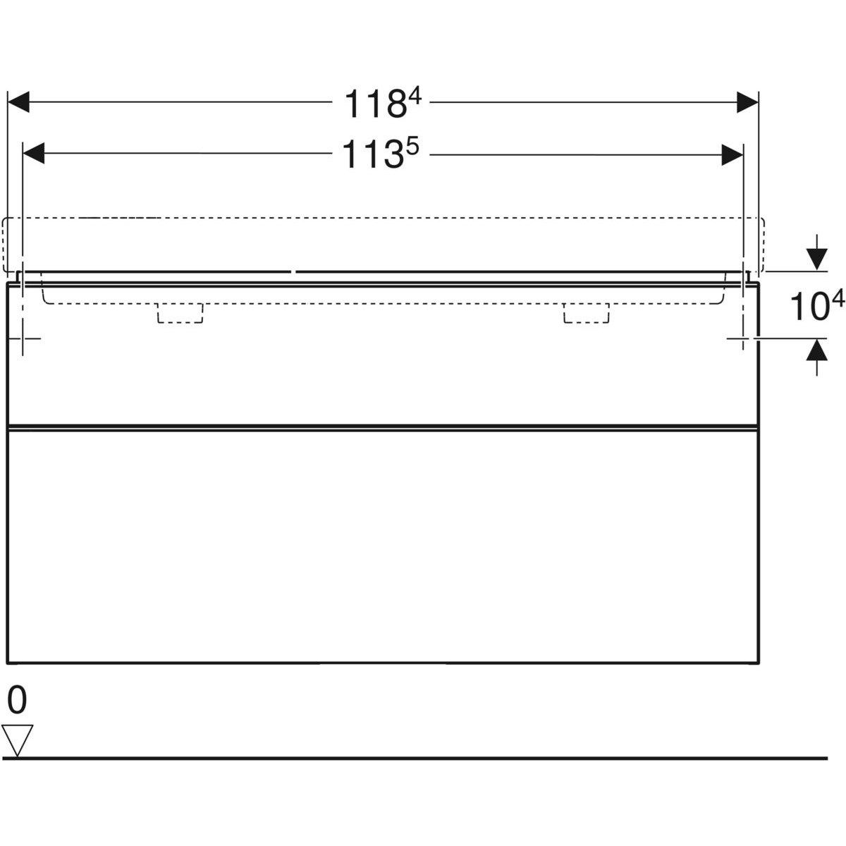 Двойной подвесной умывальник с ящиками Geberit SMYLE ARCH-00097207 - Вид №4