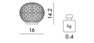 Светодиодная настольная лампа с батарейным питанием PMMA Kartell Planet ARCH-00005509 - Вид №18