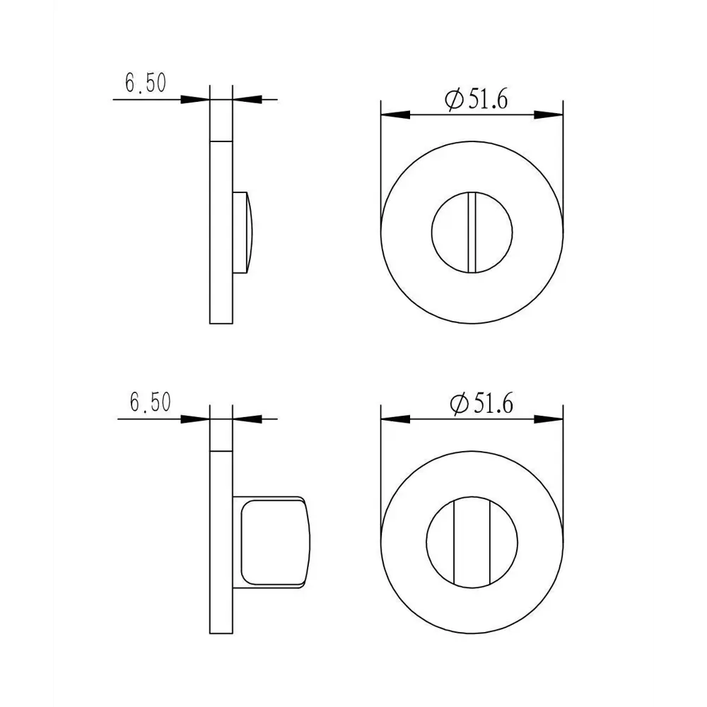 Завертка дверная Edson EDS-WC-R2 алюминий цвет черный STLM-2037946 - Вид №4