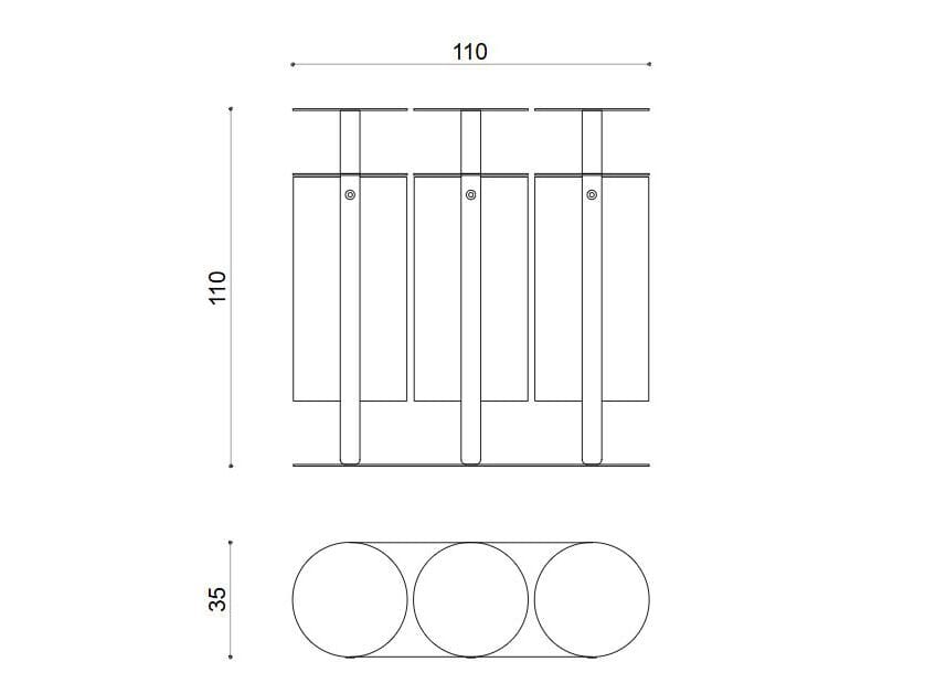 Корзина для мусора с крышкой DIMCAR DIAPASON TRIS ARCH-00079900 - Вид №2
