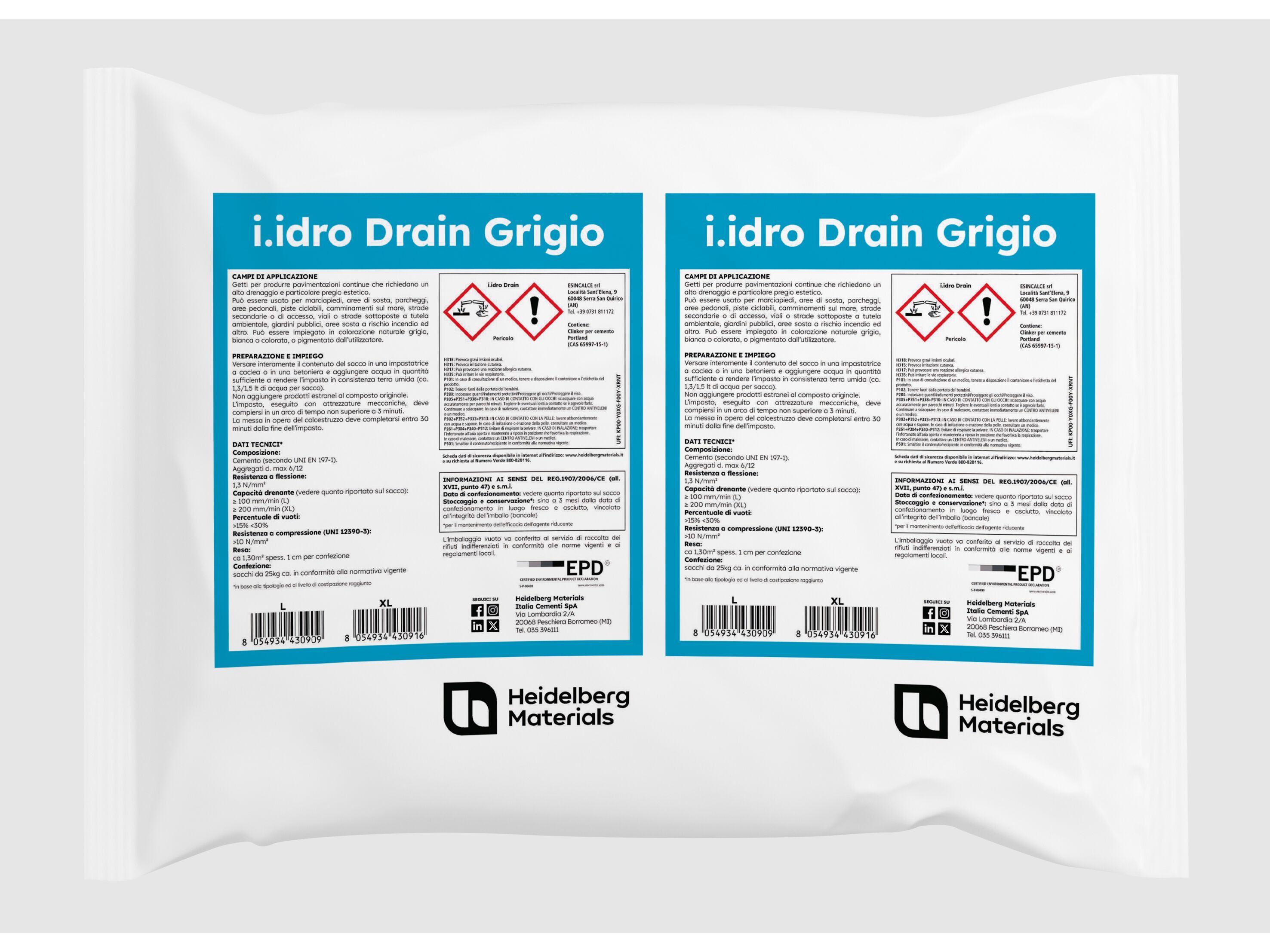 Бетонный дренажный напольный непрерывный пол Heidelberg Materials I.IDRO DRAIN ARCH-00042538