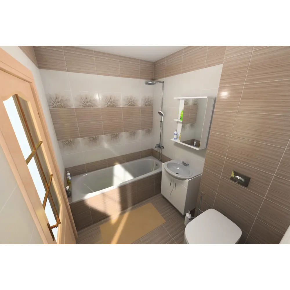 Плитка настенная Golden Tile Зебрано 25x40 см 1.6 м² цвет коричневый STLM-2033723 - Вид №4