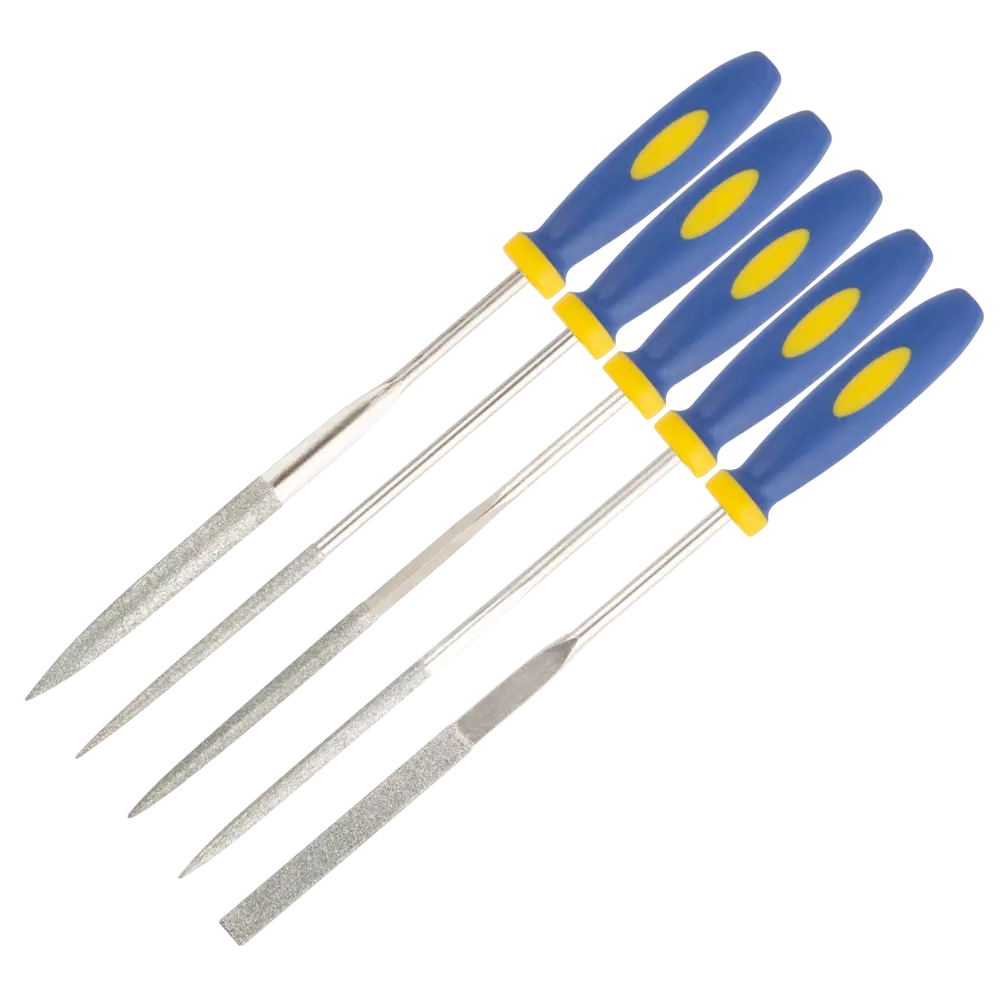 Набор алмазных надфилей Fit 3x140x50 мм, мягкая ручка, 5 шт STLM-2185349