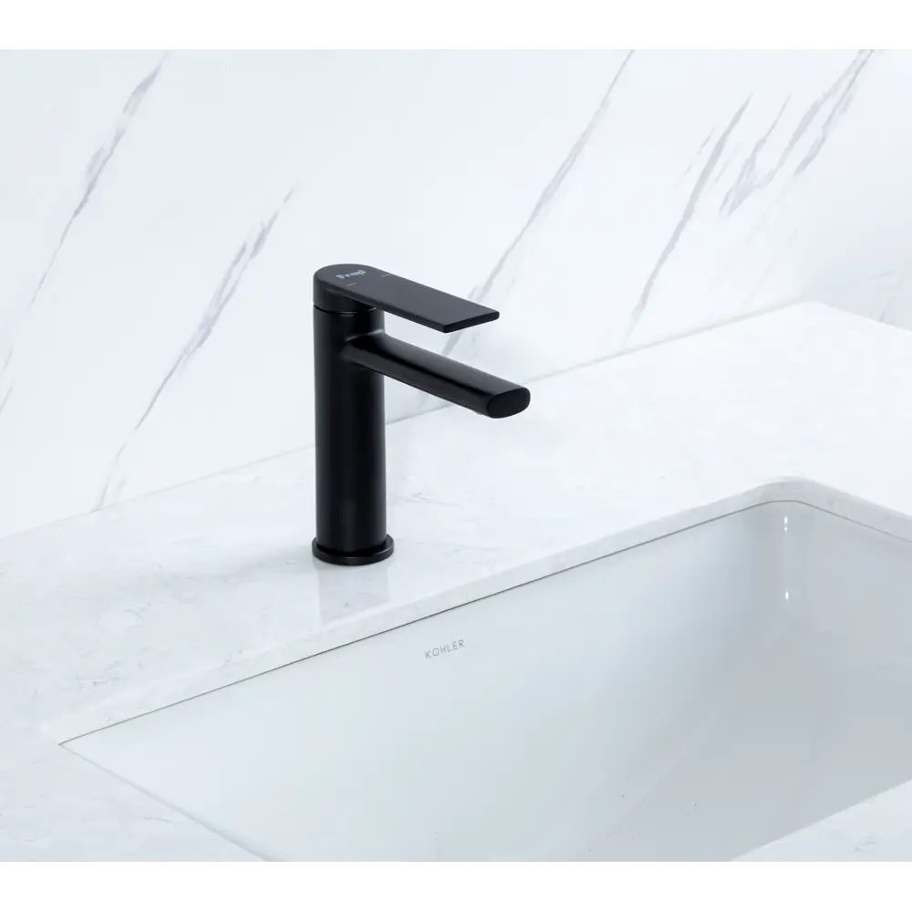 Смеситель FRAP Arne для раковины с коротким изливом, черный матовый 89370458 STLM-1352859 - Вид №6