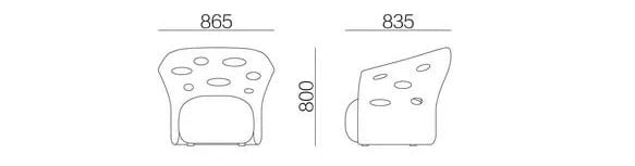 Тканевое кресло с подлокотниками HC28 maison ROOT ARCH-00146781 - Вид №6