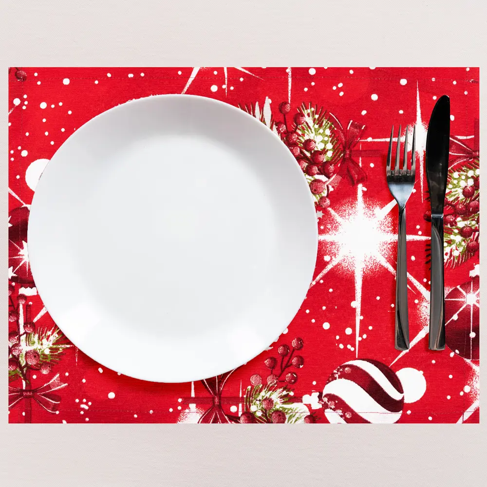 Салфетка сервировочная "Джингл белл" 40x30 см цвет красная Altali STLM-2102423 - Вид №4