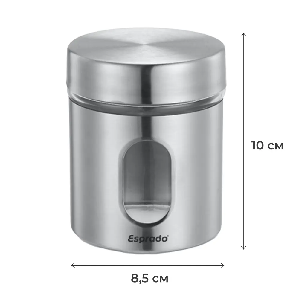 Банка для сыпучих продуктов Esprado Iron 350 мл стекло серый STLM-2205845 - Вид №3
