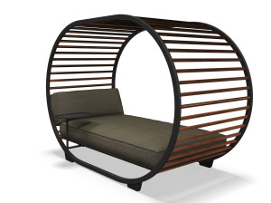 Ткань и алюминиевая Садовая кровать с навесом